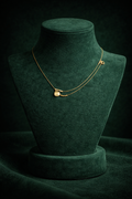 Meeran pearl long chain necklace